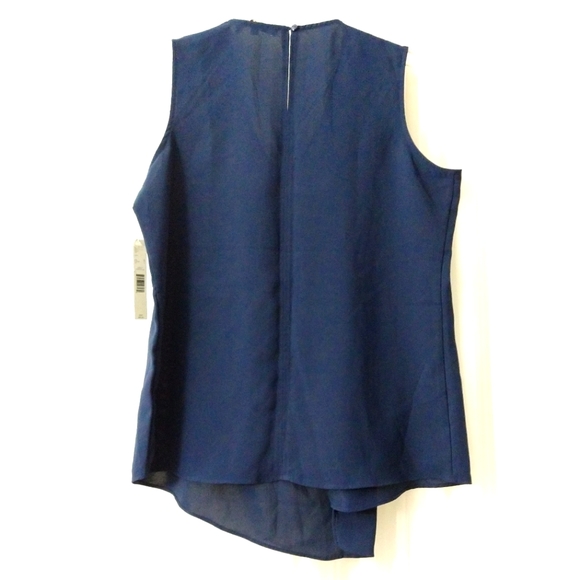 Alex Marie Women's Blue Asymmetrical Blouse - Picture 2 of 5